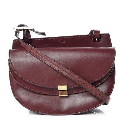 Chloe Calfskin Mini Georgia Crossbody Bag Bordeaux 1 of 13