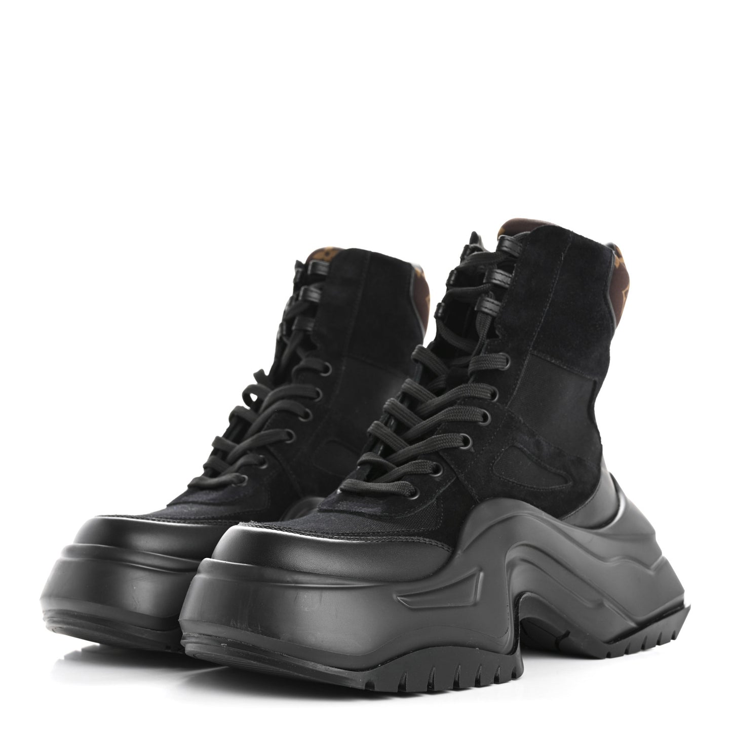 Monogram Suede LV Archlight Platform Sneaker Boot 38 Black
