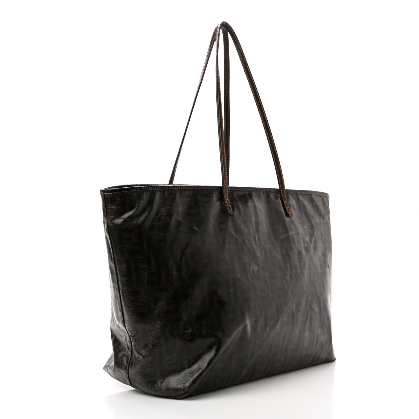 Zucca Spalmati Matrioska Large Roll Tote Tobacco Black