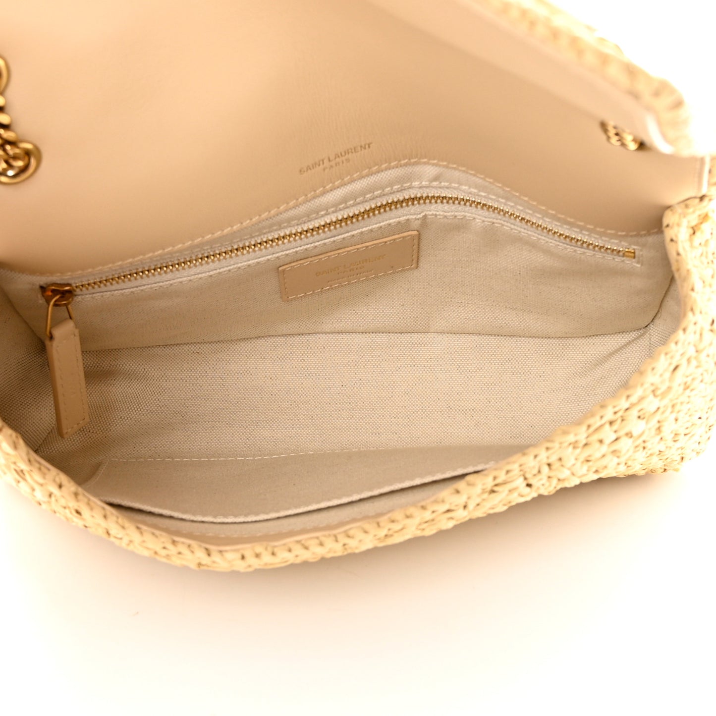 Raffia Monogram Medium Jamie Natural Avorio