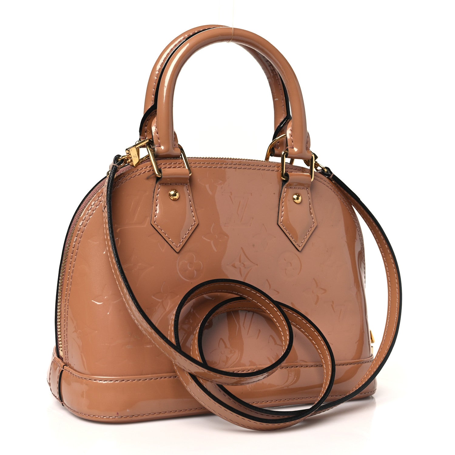 Louis Vuitton Vernis Alma BB Rose Velours 3 of 11