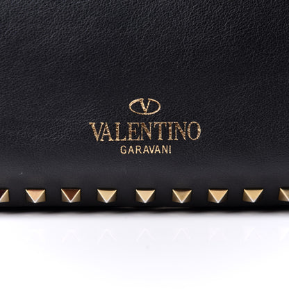 Valentino Garavani Vitello Medium Rockstud Tote Black 8 of 15