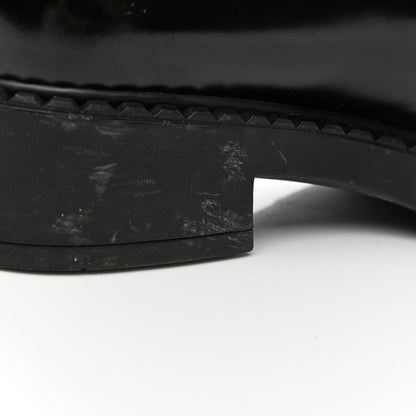 Prada Spazzolato Metal Triangle Logo 50mm Loafers 39 Black 12 of 13
