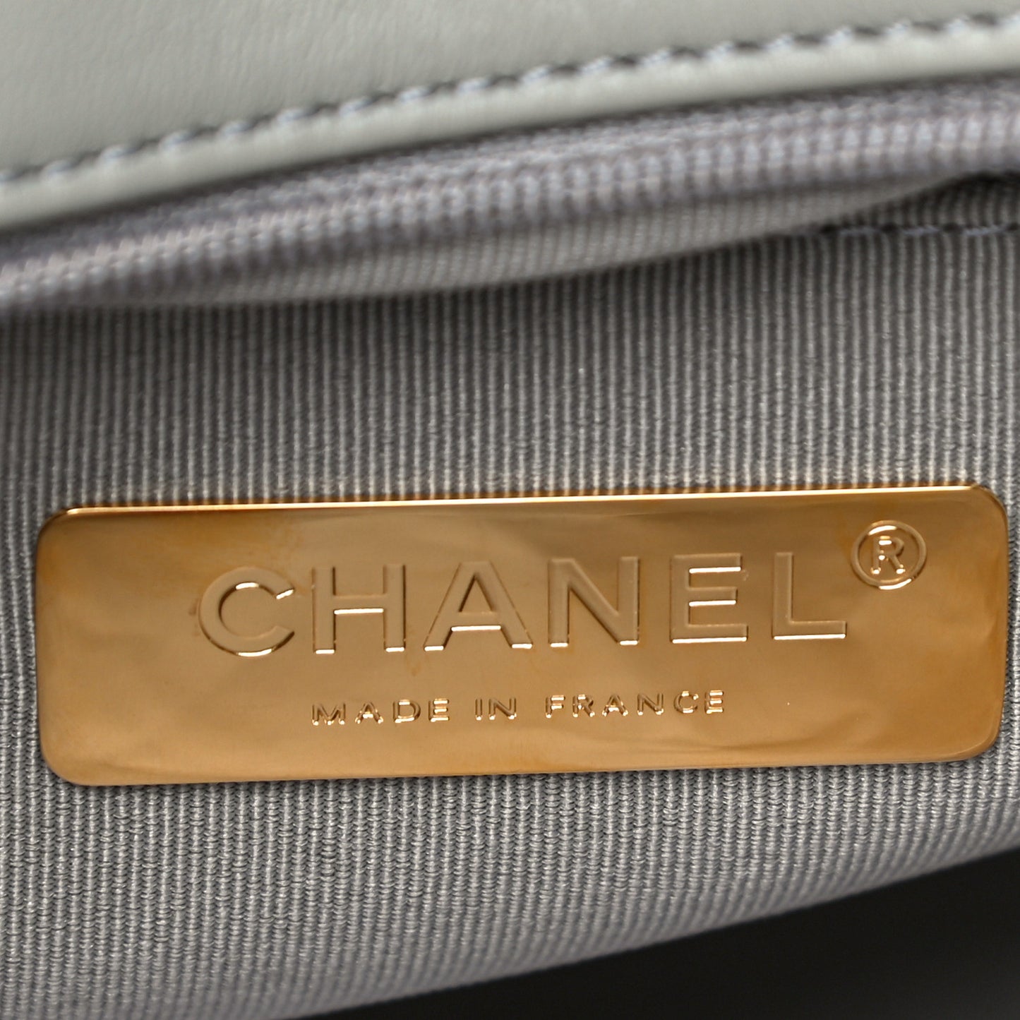 Lambskin Quilted Large Chanel 19 Flap Grey
