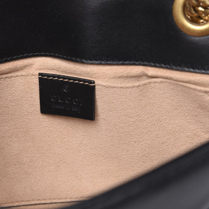 Gucci Calfskin Matelasse Mini GG Marmont Shoulder Bag Black 7 of 13