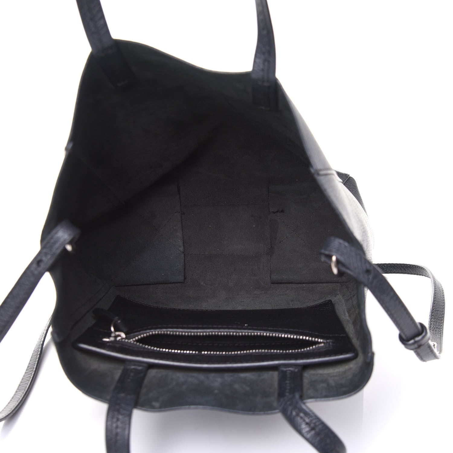 Celine Grained Calfskin Small Vertical Cabas Black 5 of 5
