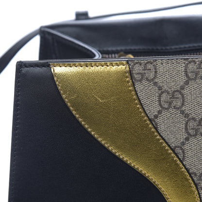 Gucci Nappa GG Supreme Monogram Medium Osiride Top Handle Bag Black Oro Vecchio Beige Ebony 10 of 19