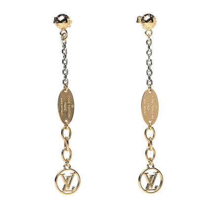 Louis Vuitton Logomania Earrings Gold 1 of 6