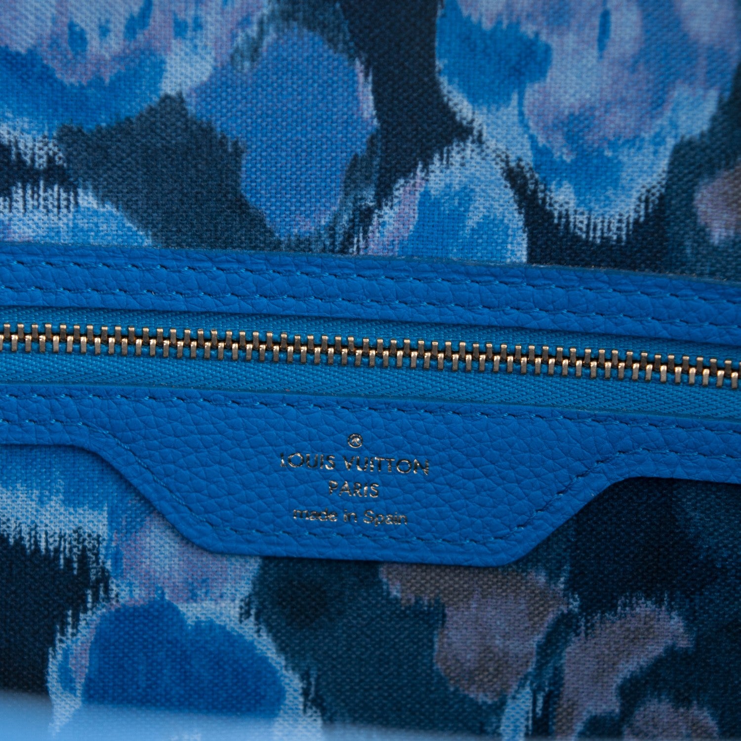 Louis Vuitton Monogram Articles de Voyage Ikat Neverfull MM Grand Blue 6 of 7