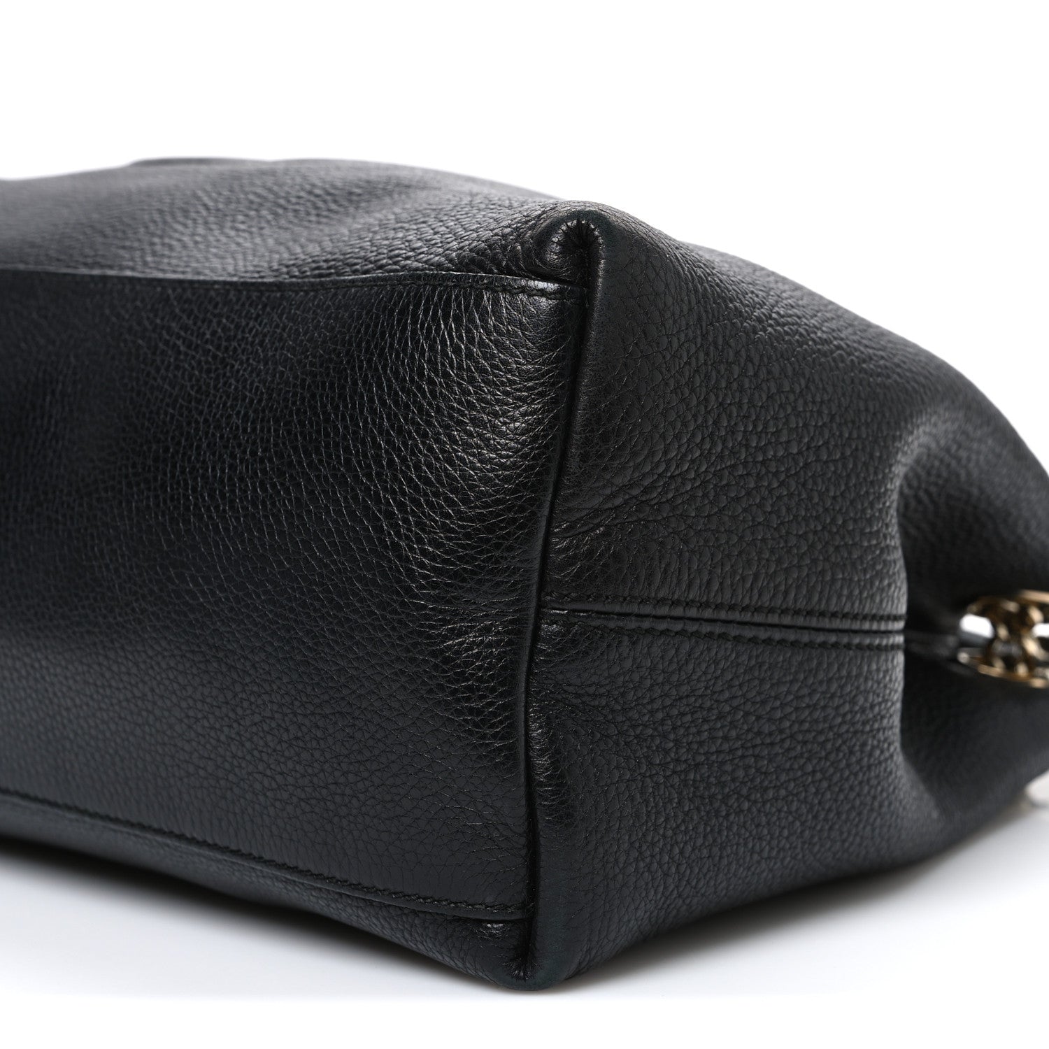 Gucci Pebbled Calfskin Medium Soho Chain Shoulder Bag Black 10 of 10