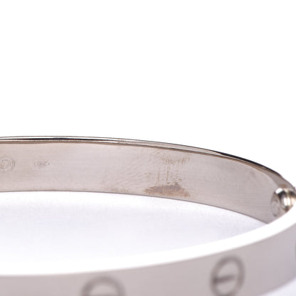 Cartier 18K White Gold LOVE Bracelet 17 6 of 9