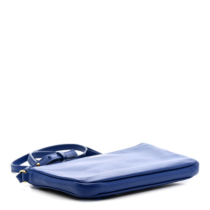 Saint Laurent Calfskin Monogram Phone Pouch Crossbody Bag Blue Majorelle 4 of 11
