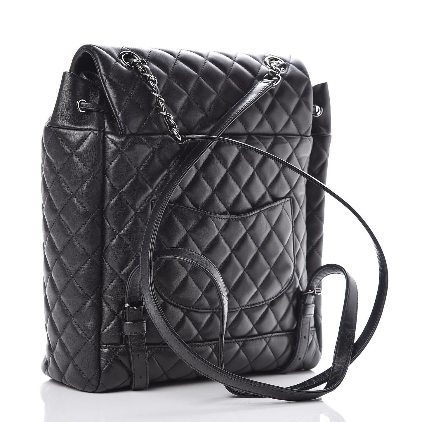 Lambskin Quilted Large Urban Spirit Backpack Black