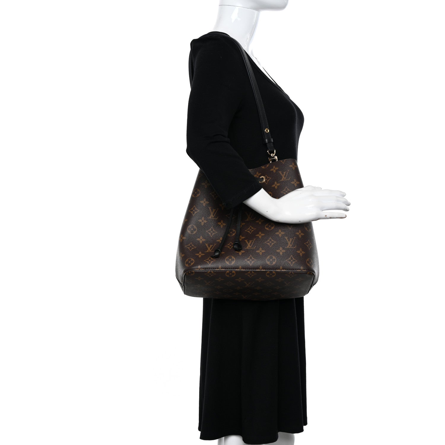 Louis Vuitton Monogram Neonoe MM Black 2 of 9