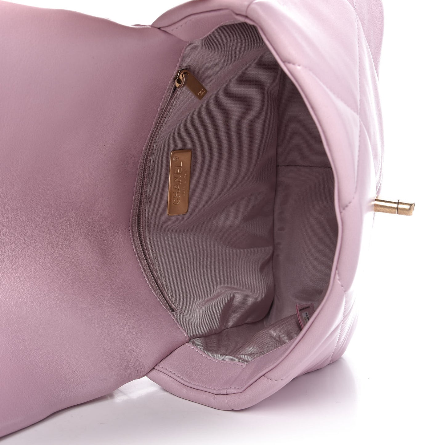 Lambskin Quilted Medium Chanel 19 Flap Light Pink