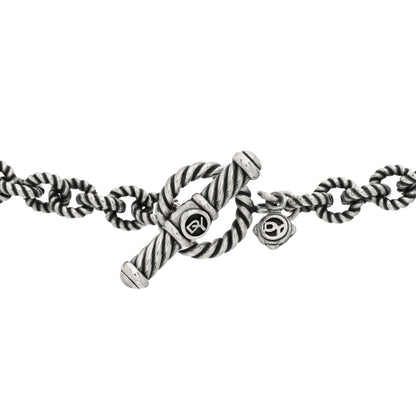 David Yurman Sterling Silver 6mm Oval Cable Link Toggle Necklace 18" 3 of 3