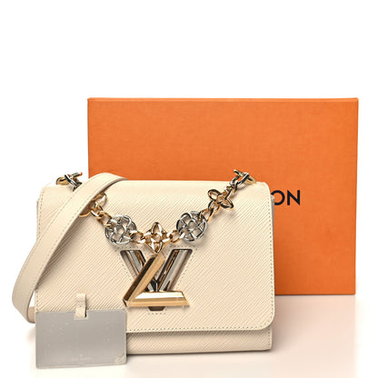 Louis Vuitton Epi Twist Monogram Flower Chain Shoulder Bag MM Quartz White 11 of 11
