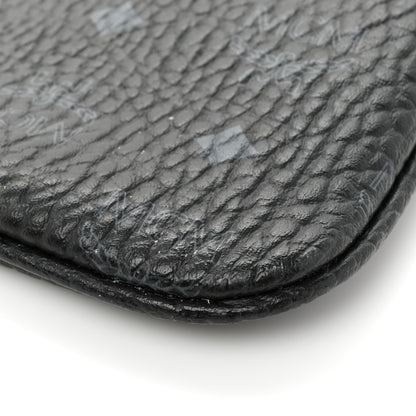 MCM Visetos Liz Shopper Tote Pouch Black 14 of 14