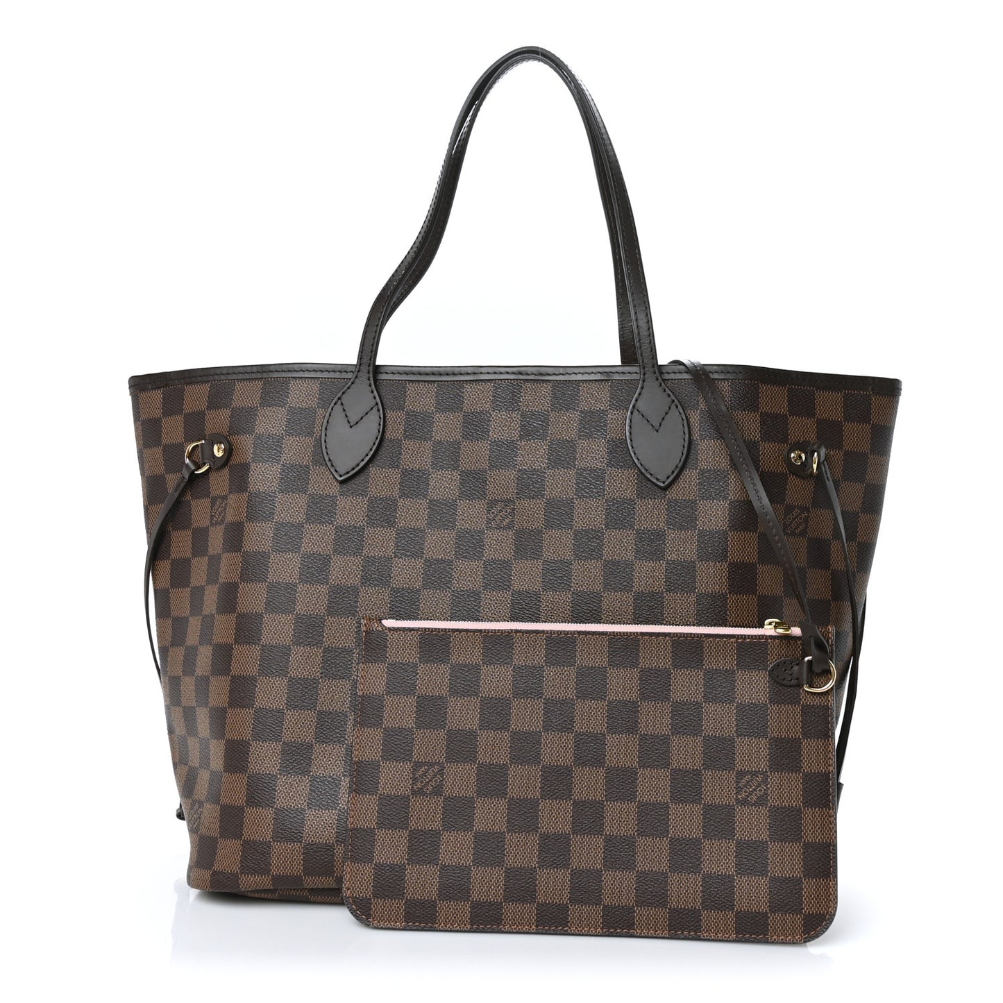 Damier Ebene Neo Neverfull MM Rose Ballerine