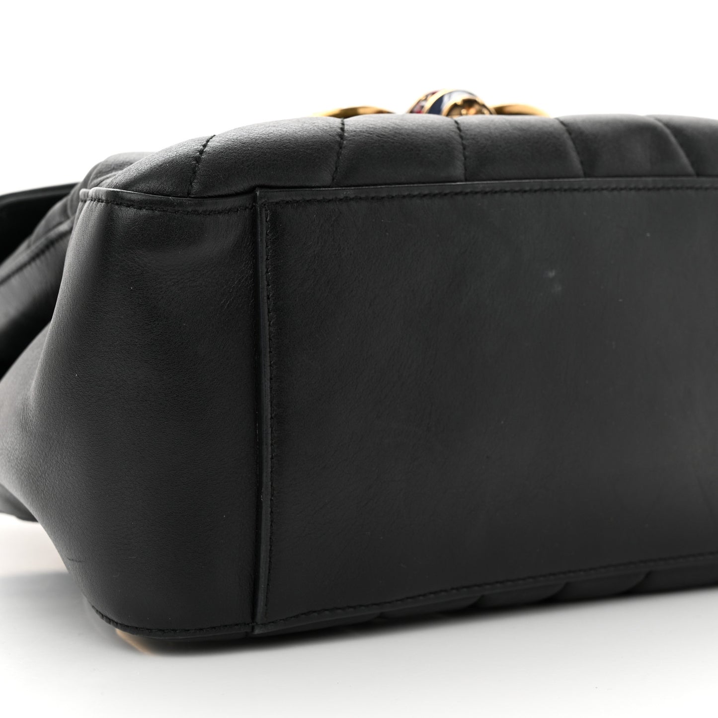 Calfskin Bamboo Trapuntata Queen Margaret Backpack Black