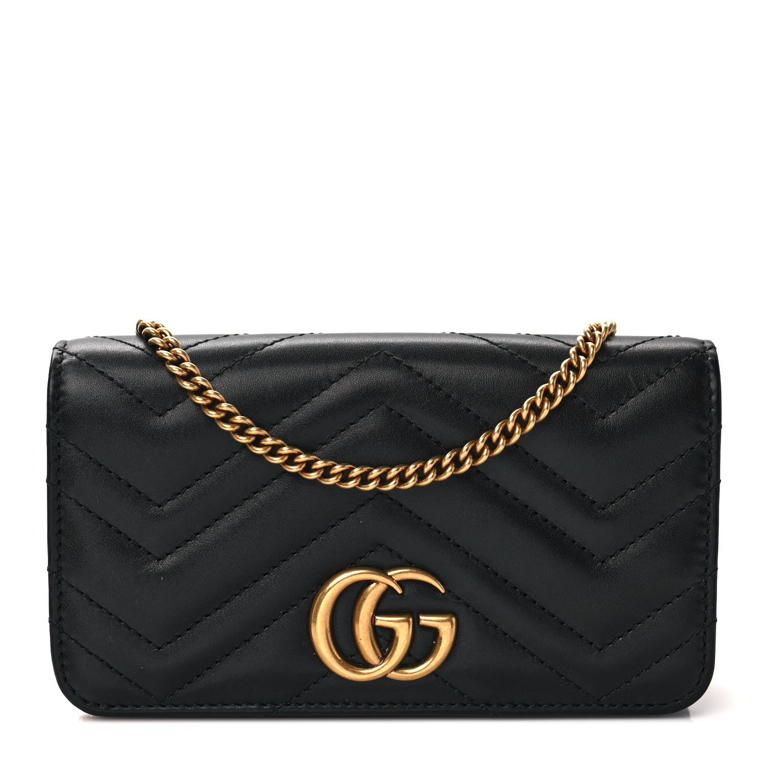 Gucci Calfskin Matelasse GG Marmont Mini Bag Black 1 of 9