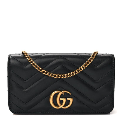Gucci Calfskin Matelasse GG Marmont Mini Bag Black 1 of 9