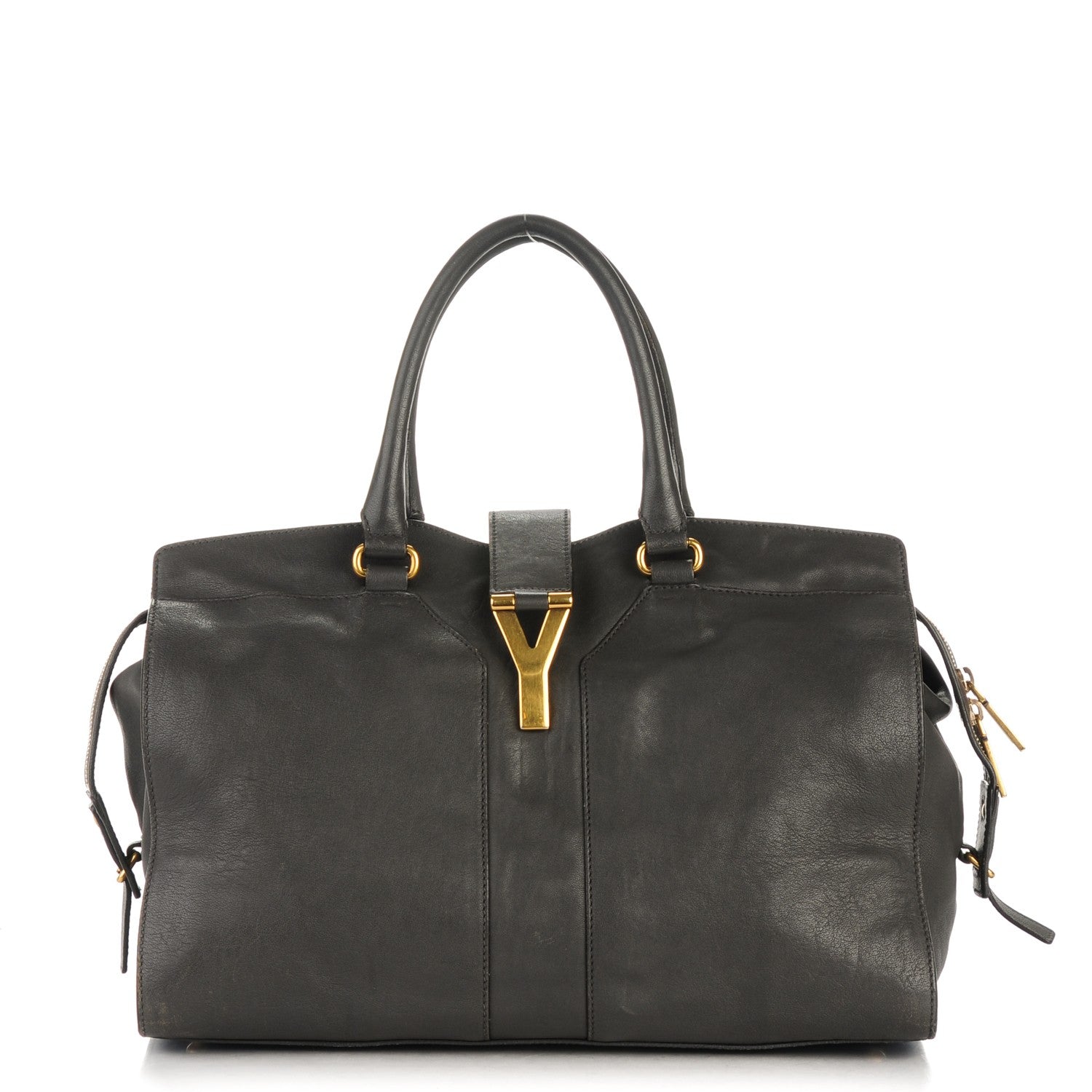 Saint Laurent Sheepskin Medium Cabas ChYc Grey 1 of 9