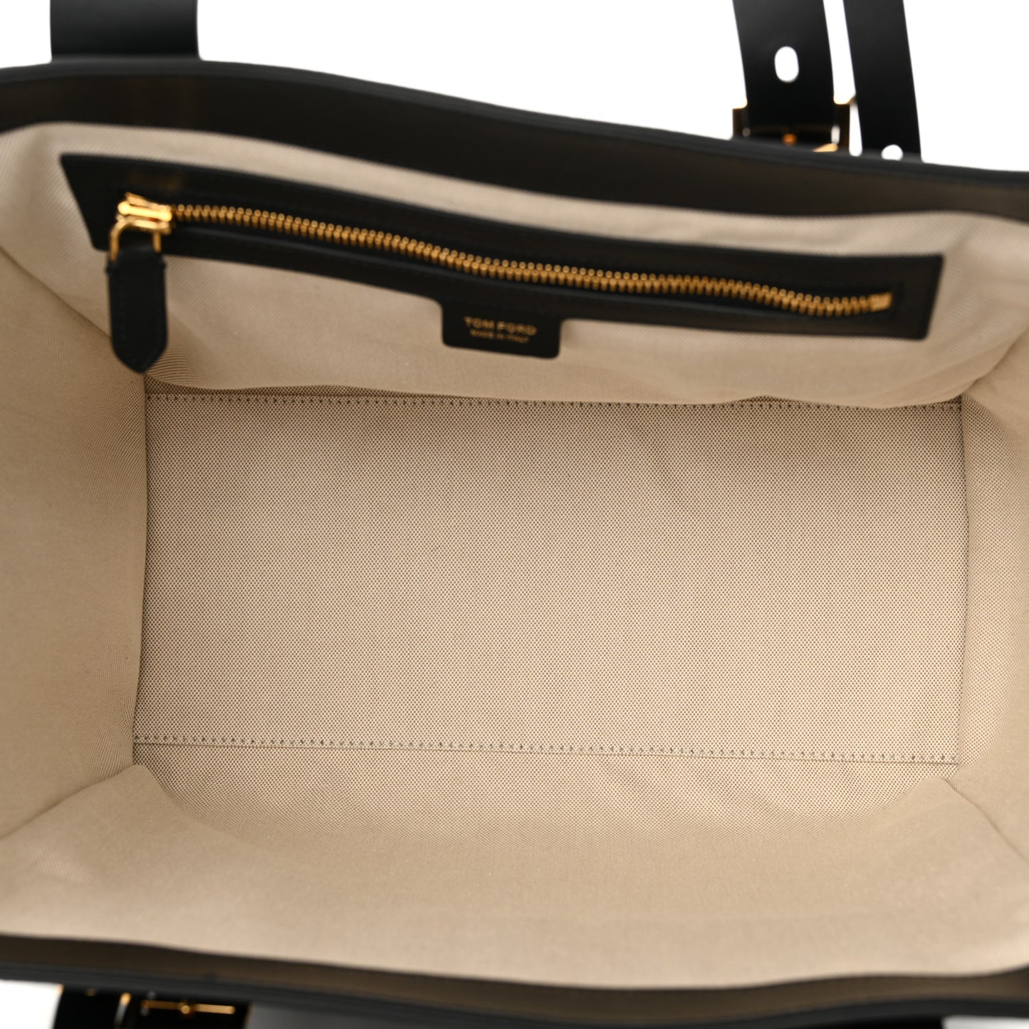 Grained Calfskin Buckle Tote Black