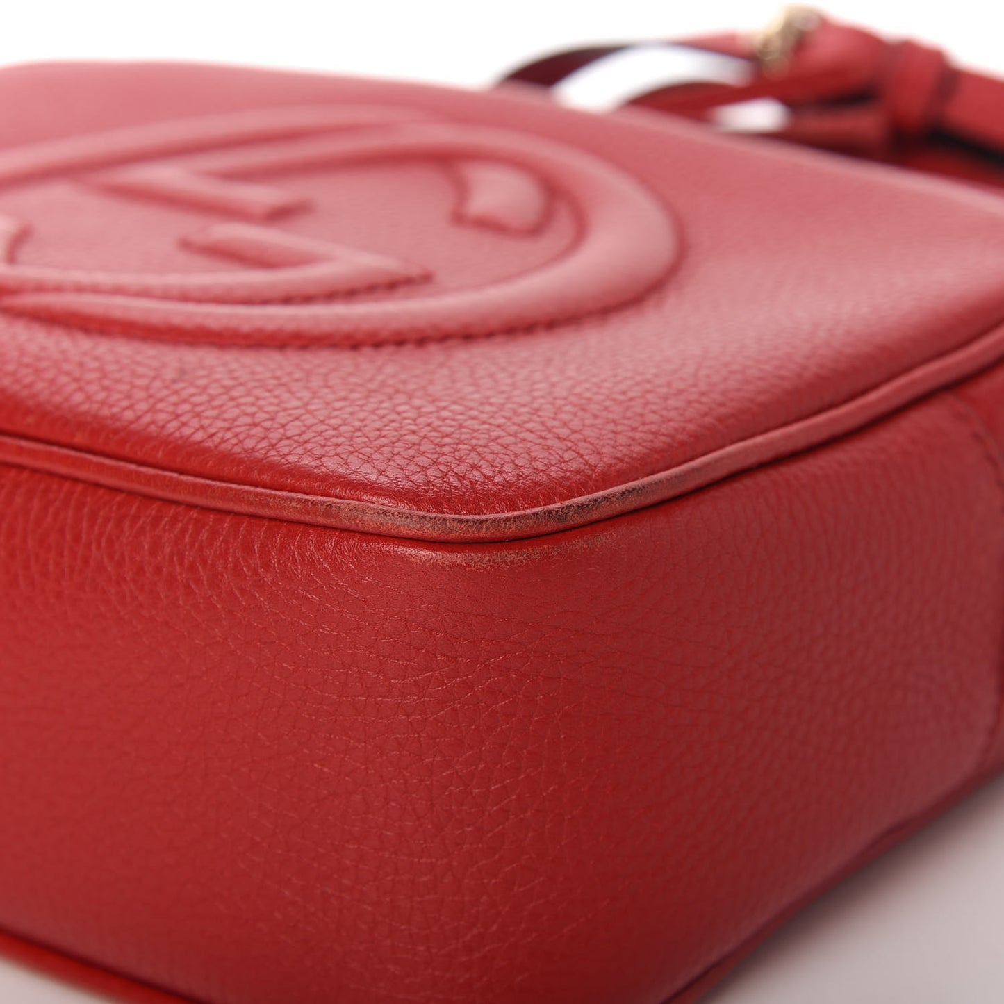 Pebbled Calfskin Small Soho Disco Bag Tabasco Red