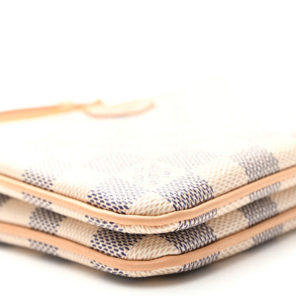 Louis Vuitton Damier Azur Double Zip Pochette 9 of 10