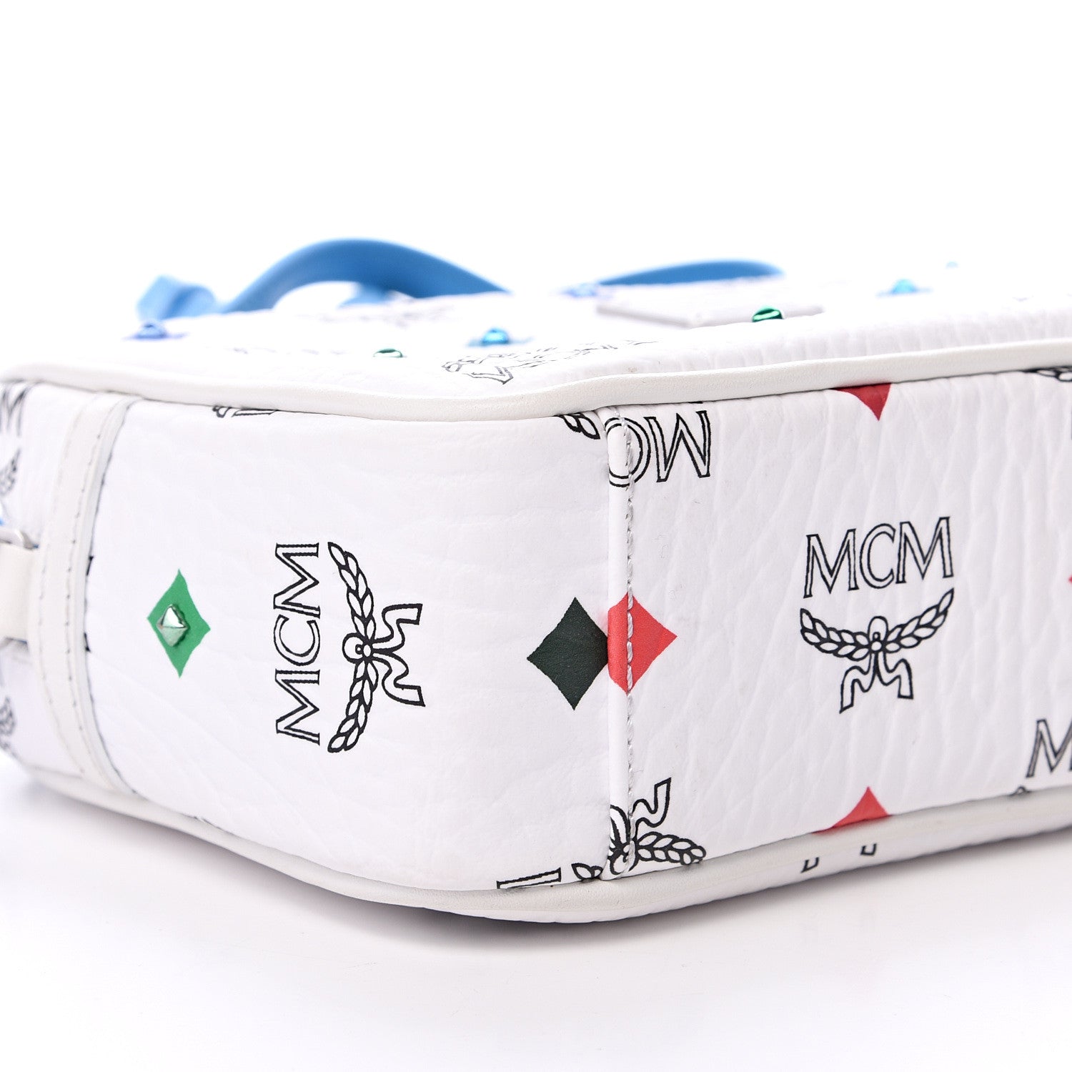 MCM Skyoptic Visetos Spectrum Diamond Camera Bag White 8 of 11