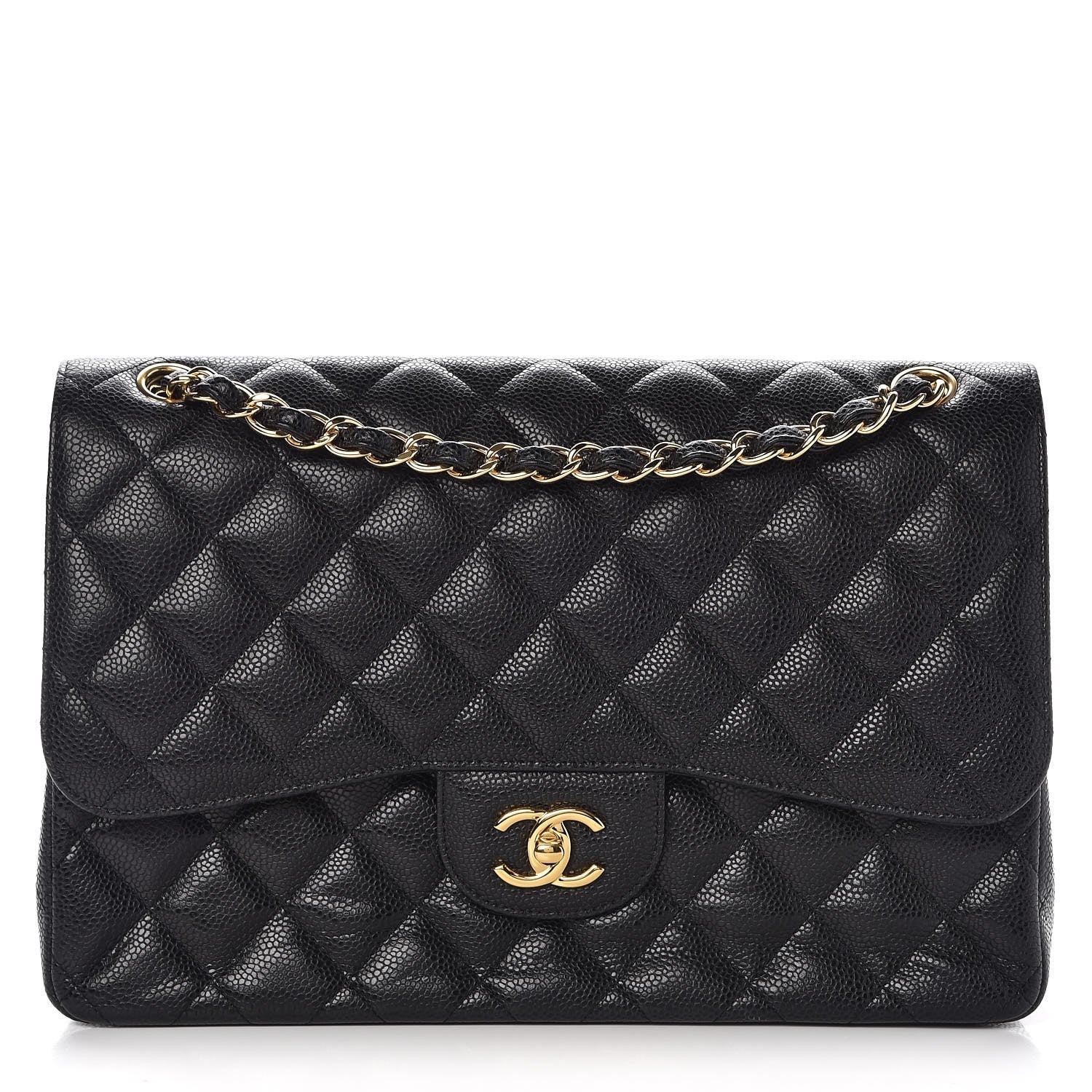 Chanel Caviar Quilted Jumbo Double Flap Black 1 of 9