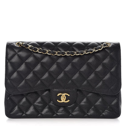 Chanel Caviar Quilted Jumbo Double Flap Black 1 of 9