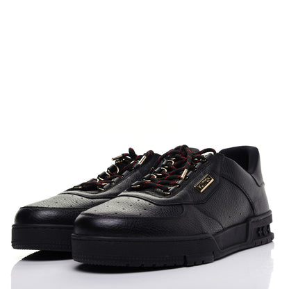 Louis Vuitton Calfskin Mens LV Trainer Sneaker 10 Black 4 of 11