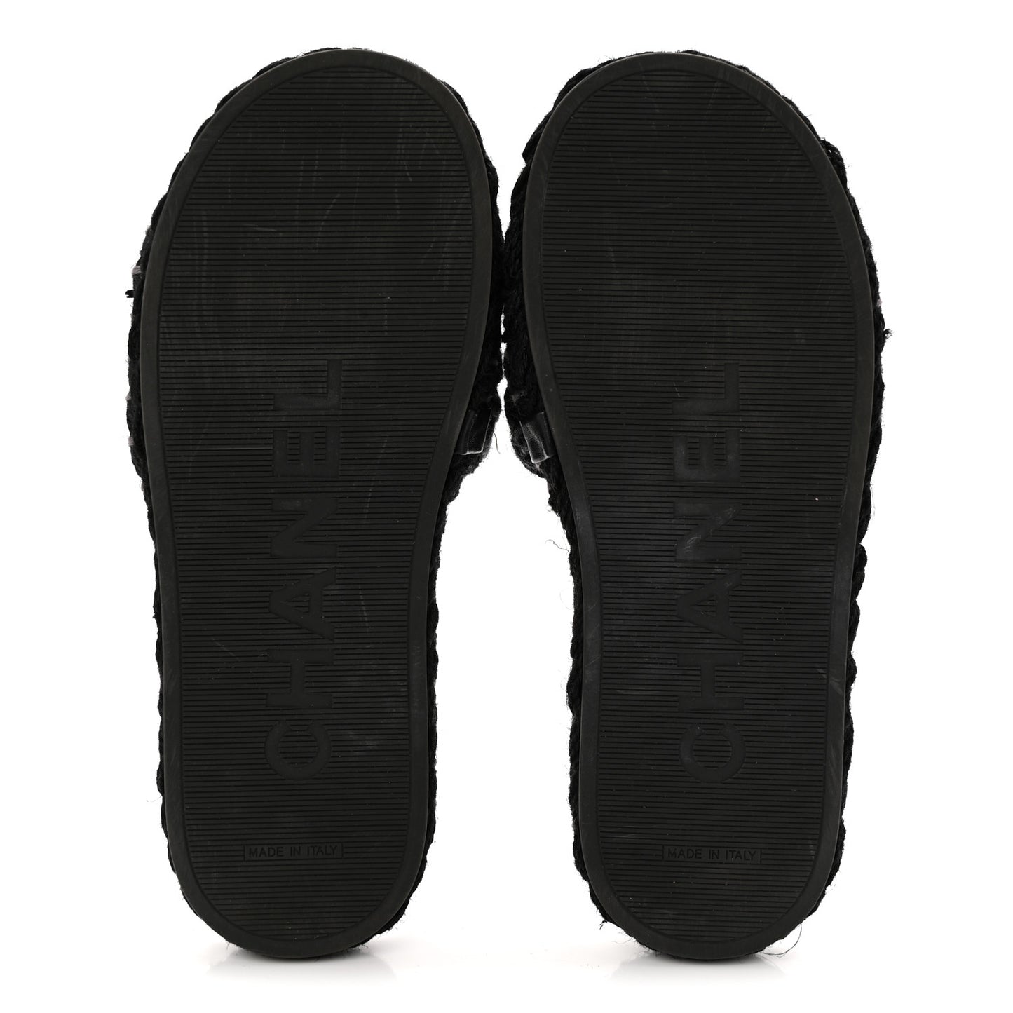 Cord Braided CC Mules 41 Black