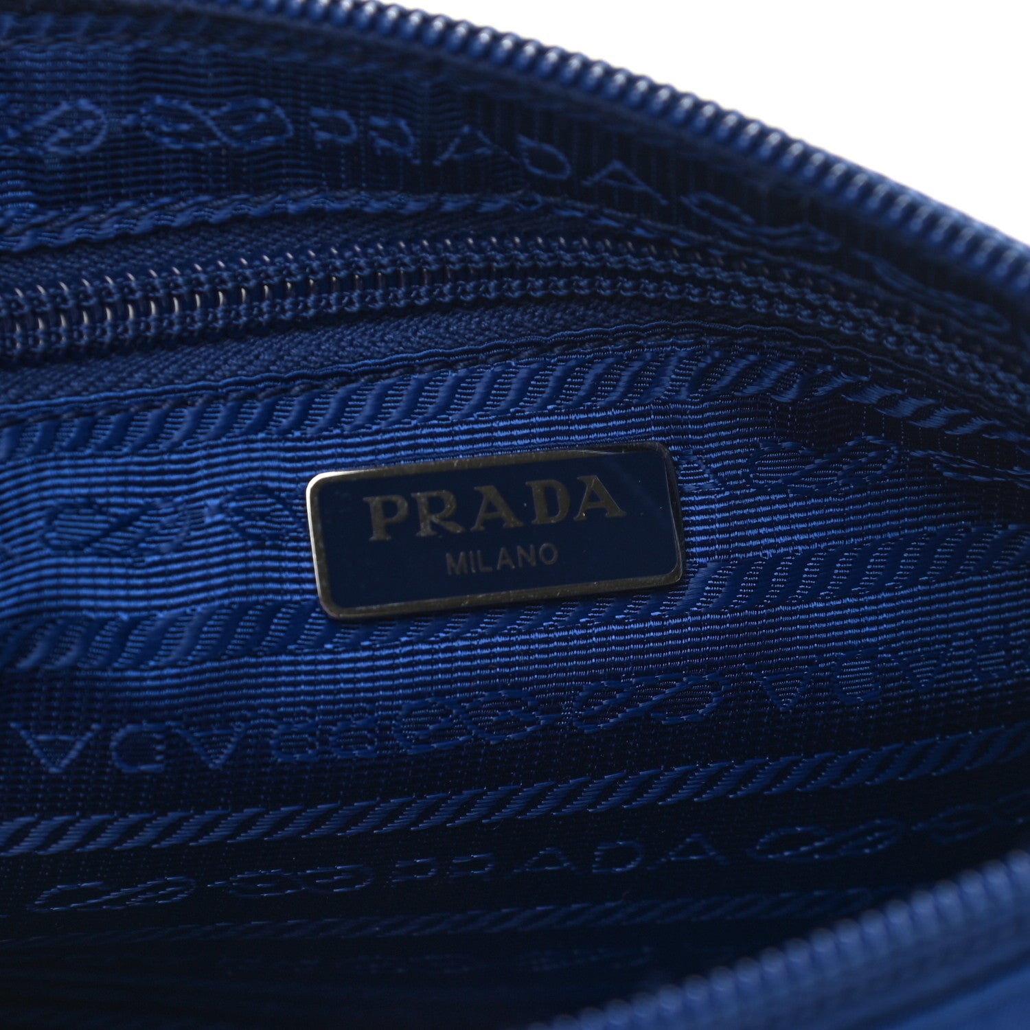 Prada Tessuto Nylon Saffiano Wristlet Bluette 6 of 8