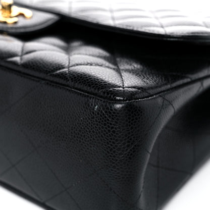 Chanel Caviar Quilted Jumbo Double Flap Black 9 of 16
