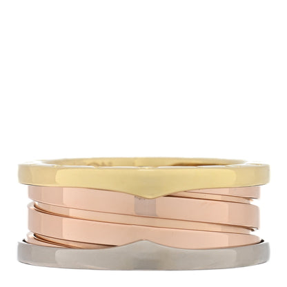 Bulgari 18K Rose White Yellow Gold B.Zero1 Three-Band Ring 57 8 3 of 6