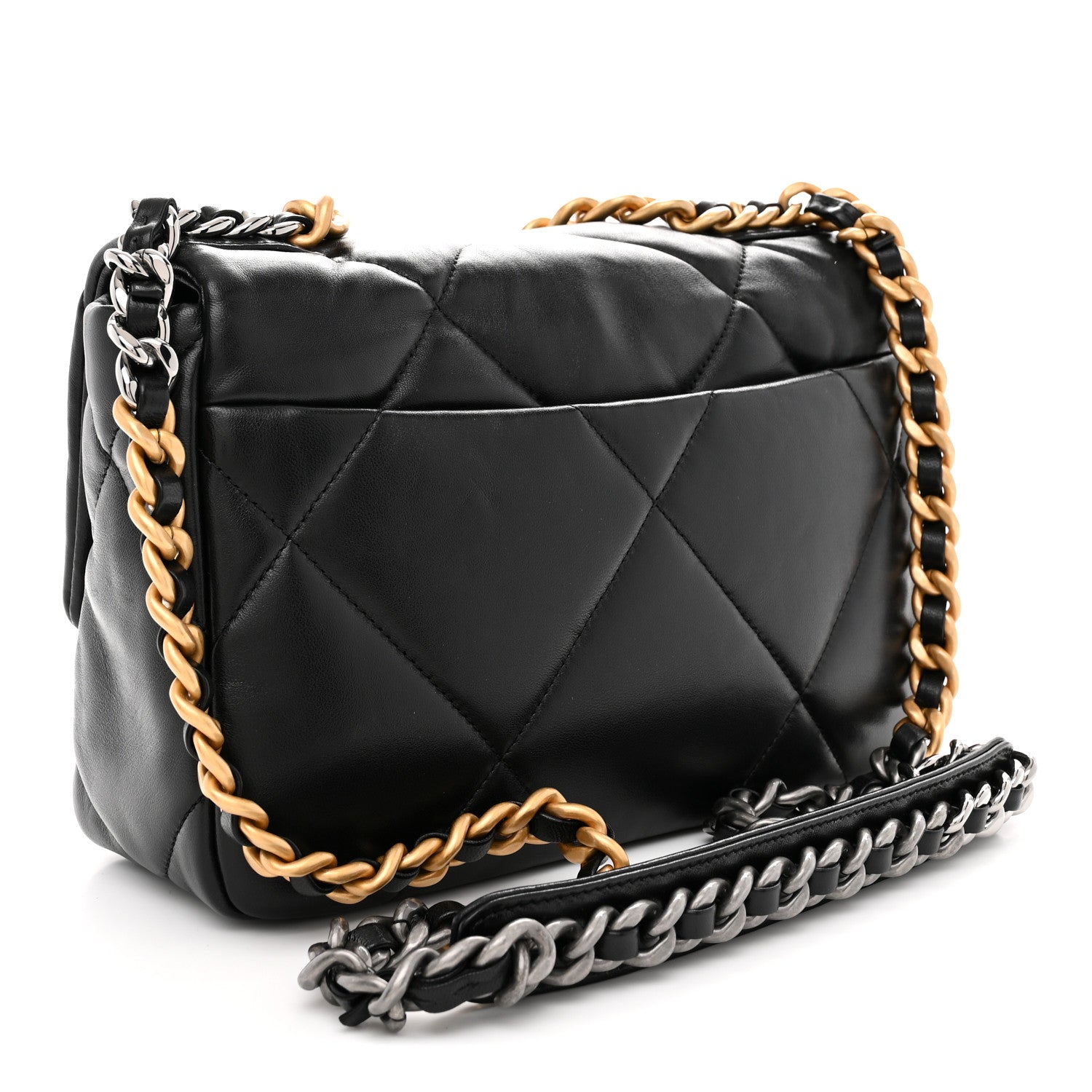 Chanel Lambskin Quilted Medium Chanel 19 Flap Black 3 of 10