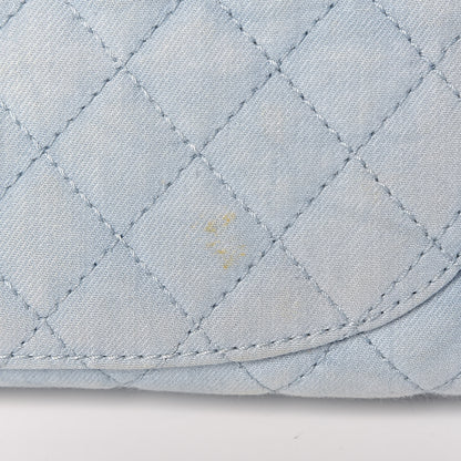 Chanel Denim Quilted Swarovski Crystal Flap Blue 9 of 22