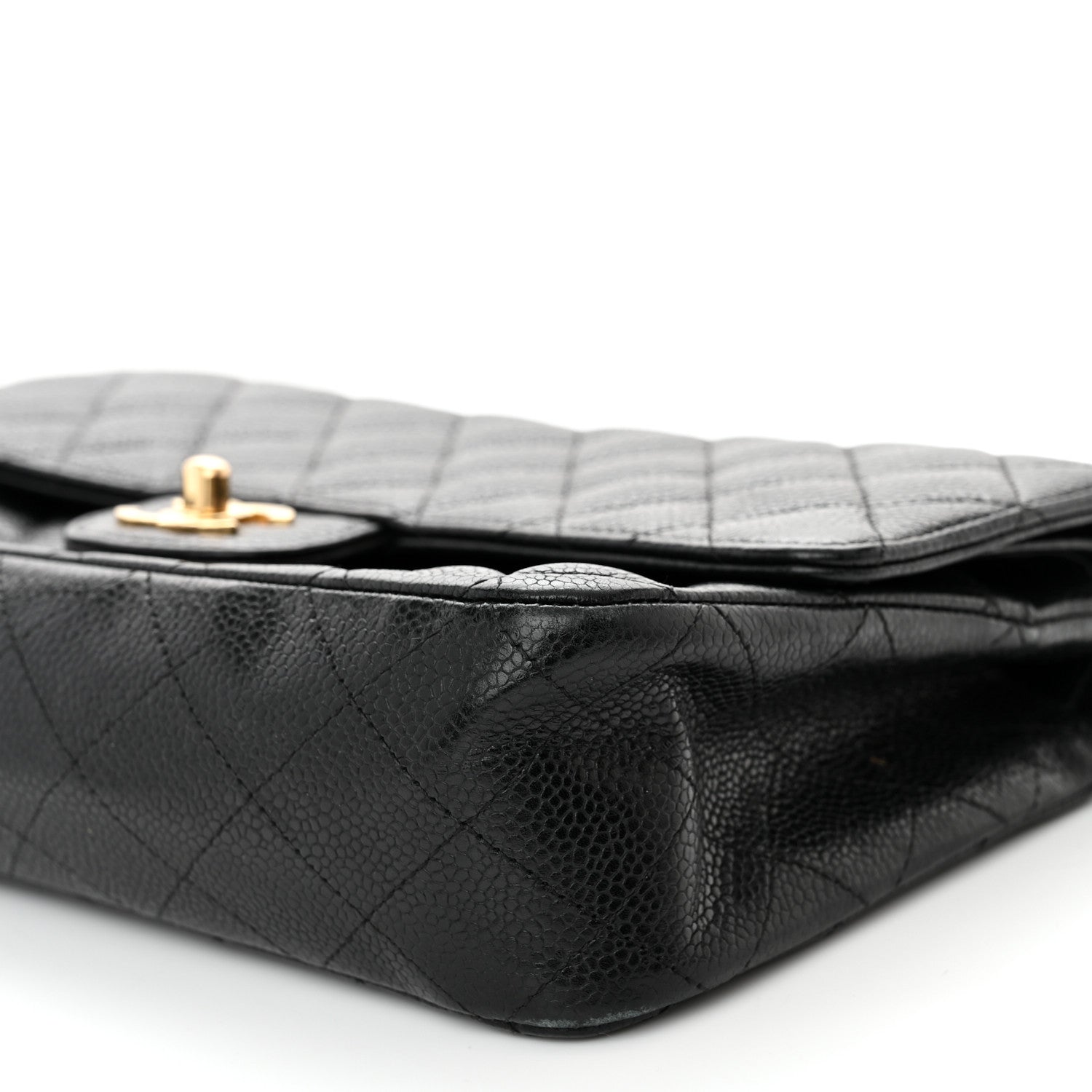 Chanel Caviar Quilted Medium Double Flap Black 10 of 13