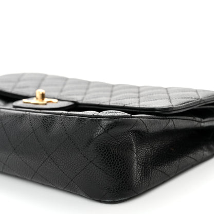 Chanel Caviar Quilted Medium Double Flap Black 10 of 13