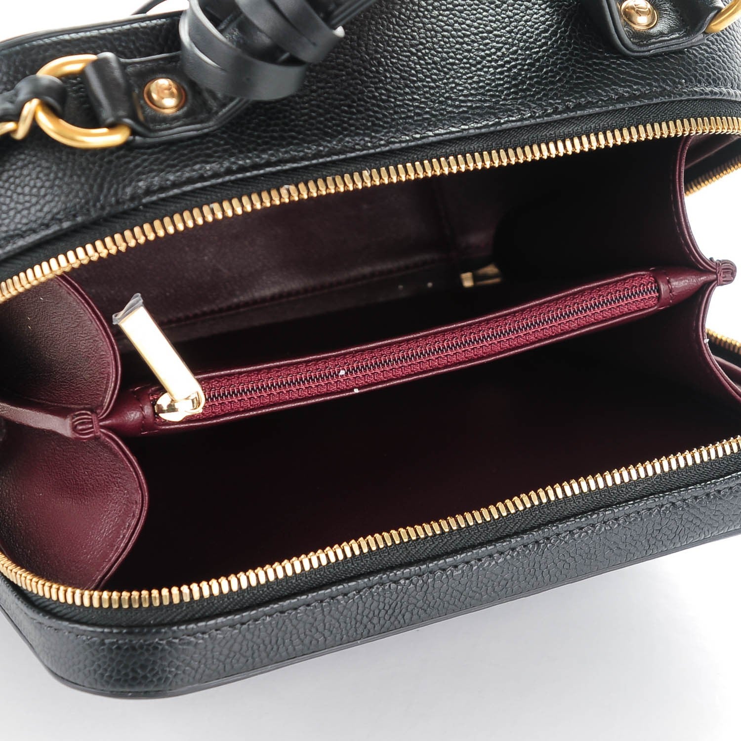 Chanel Caviar Quilted Medium CC Filigree Vanity Case Black 5 of 7