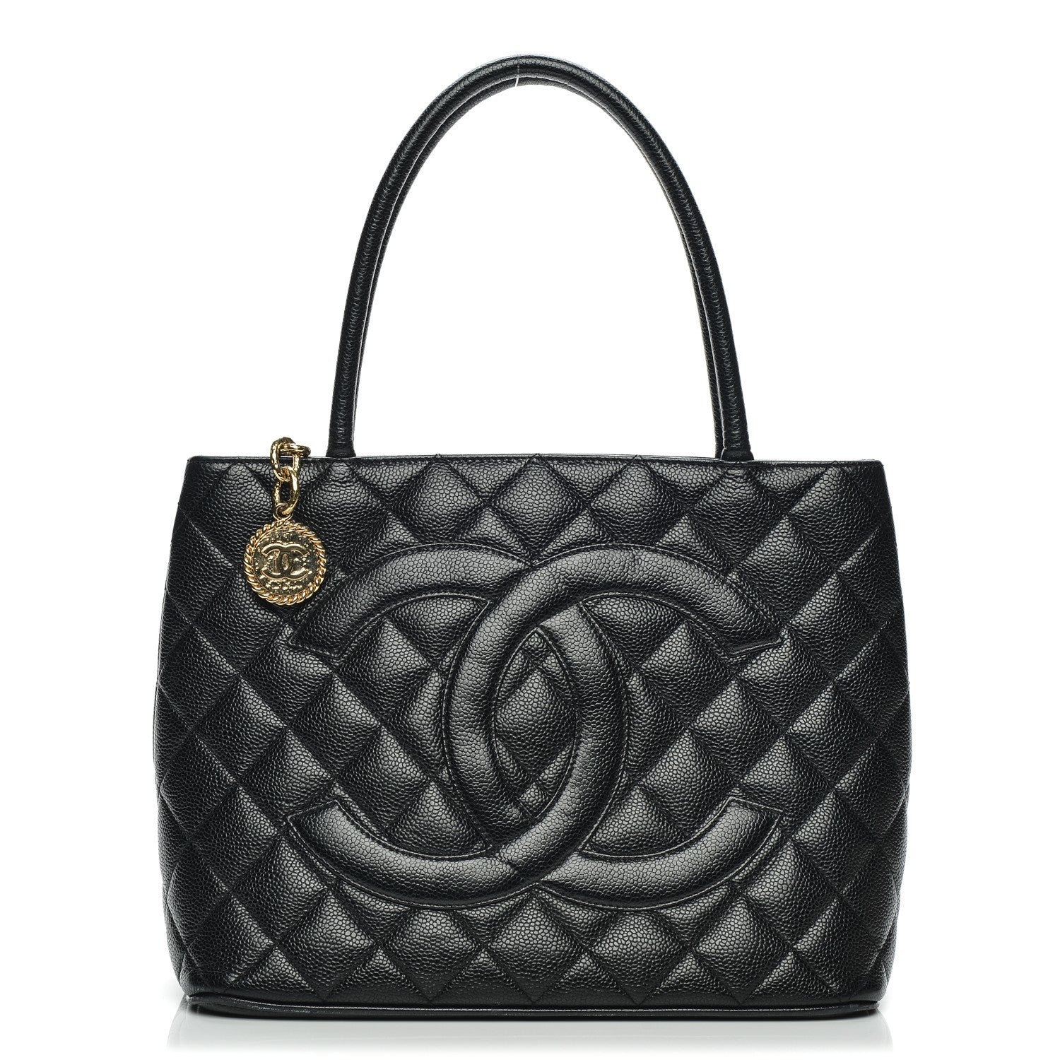 Chanel Caviar Medallion Tote Black 1 of 9