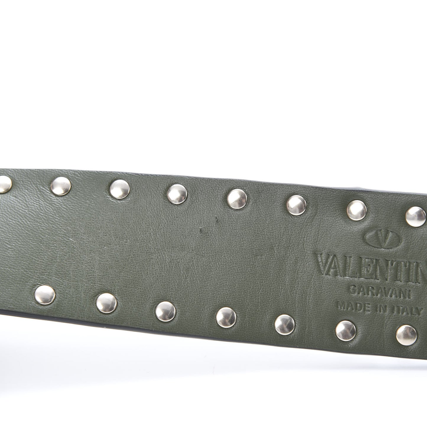 Lambskin Rockstud Spike Shoulder Strap Oasis