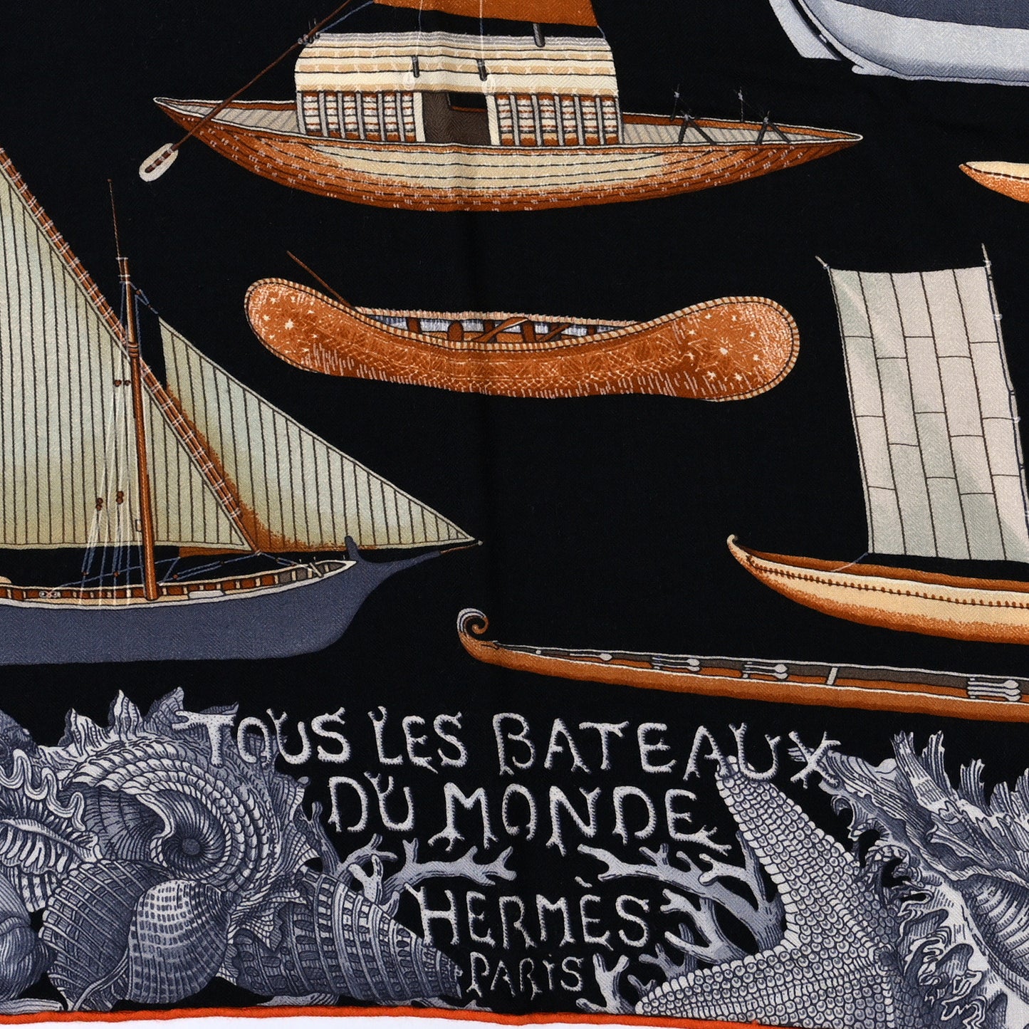 Cashmere Silk Tous Les Bateaux du Monde Shawl 140