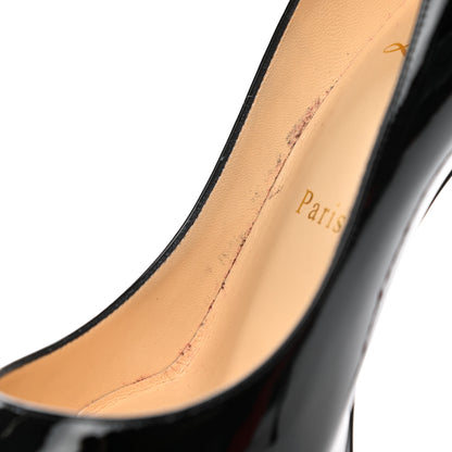 Christian Louboutin Patent Fetish Peep 130 Pumps 36 Black 9 of 9