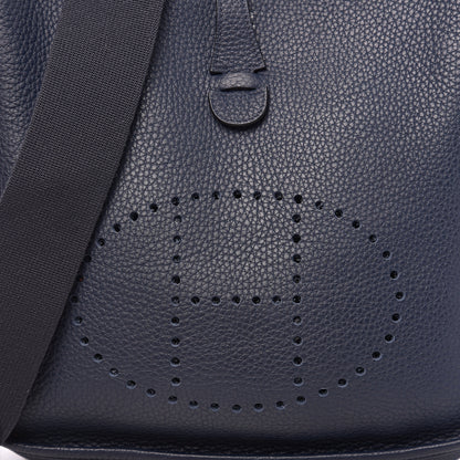 Hermes Taurillon Clemence Evelyne III PM Bleu Abysse 7 of 10