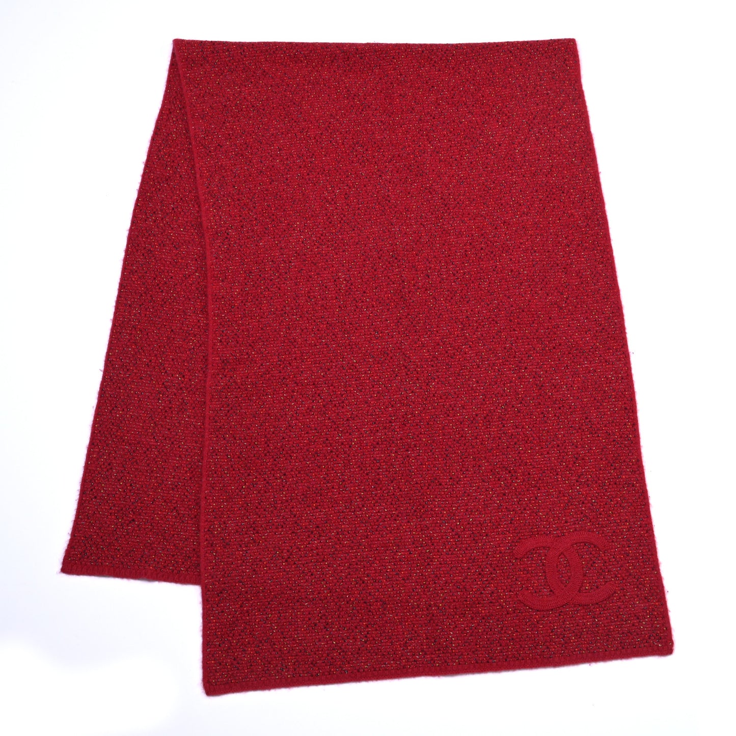 Cotton Cashmere Lurex CC Scarf Red