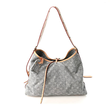 Louis Vuitton Monogram Denim CarryAll MM  Washed Gray 1 of 9